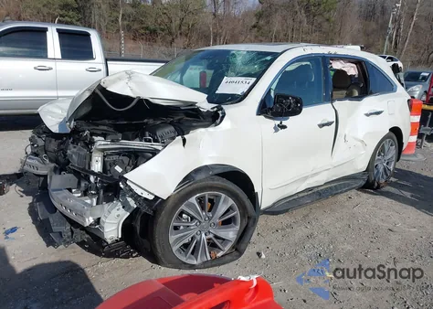 2017 Acura Mdx Technology Package z USA, uszkodzony, nr VIN 5FRYD4H50HB042730